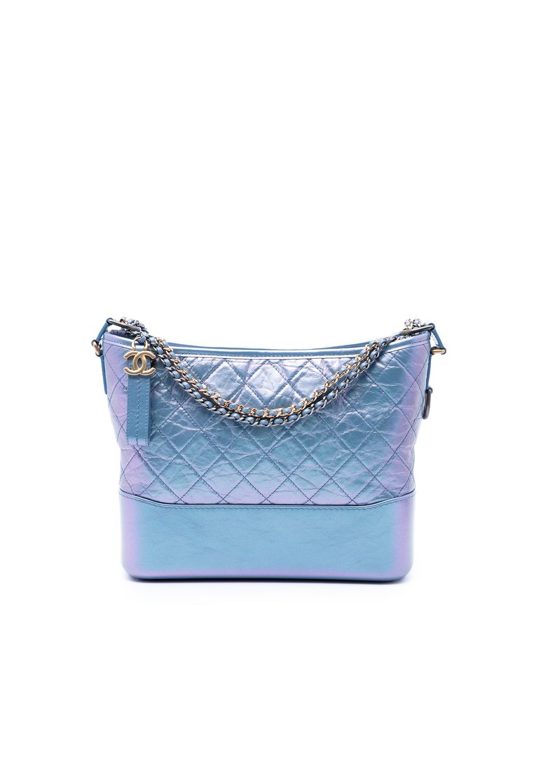 CHANEL Pre-Loved Chanel Medium Quilted Iridescent Lambskin And Calfskin Gabrielle Hobo