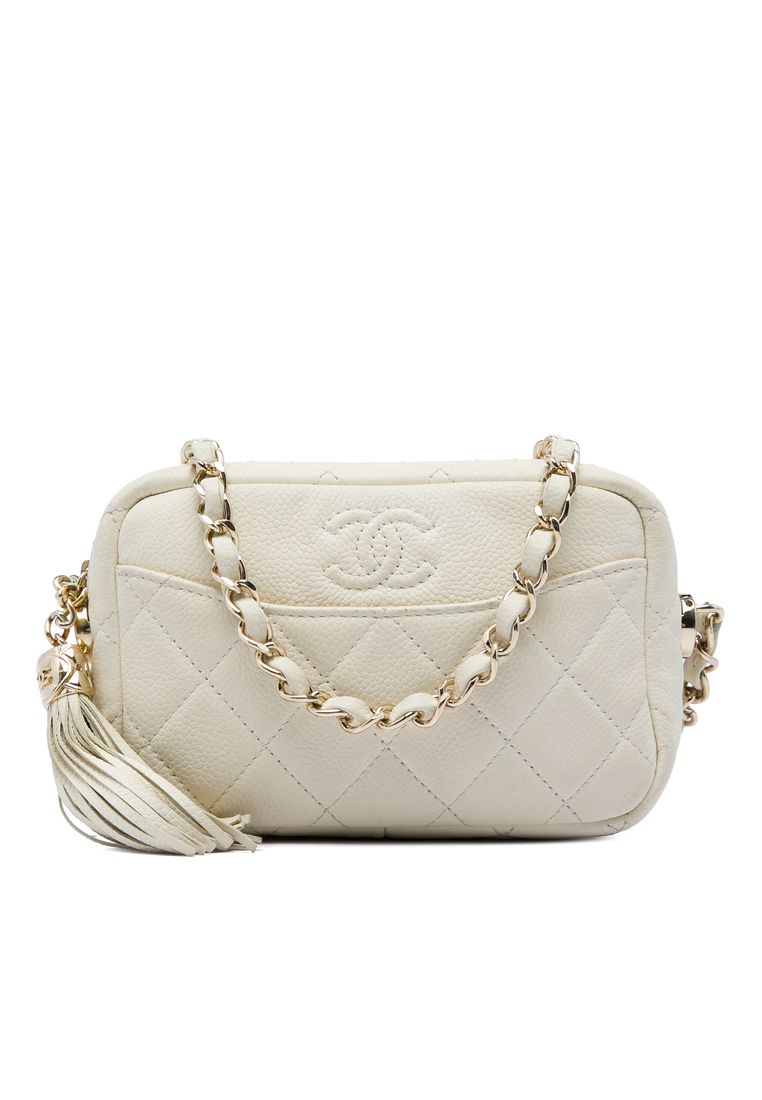Chanel Pre-Loved Chanel Mini Quilted Caviar Coco Tassel Camera Case