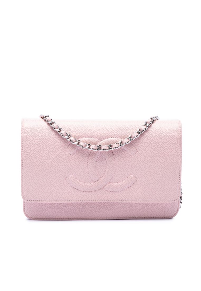 CHANEL Pre-Loved Chanel Cc Caviar Wallet On Chain