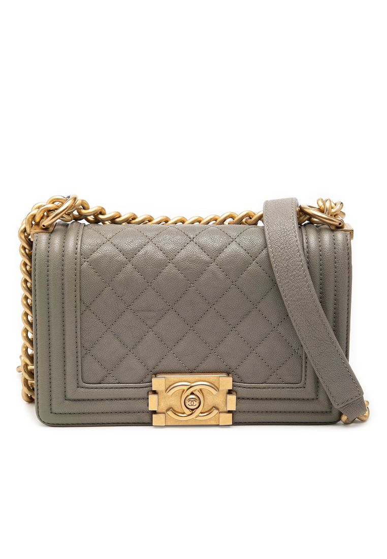 CHANEL Pre-Loved Chanel Small Quilted Caviar Boy Flap