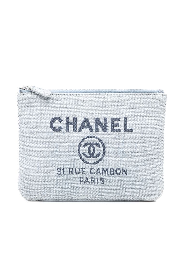CHANEL Pre-Loved Chanel Small Denim Deauville O Case Clutch