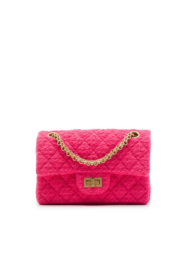 Chanel Pre-Loved Chanel Mini Quilted Tweed Reissue 2.55 Single Flap 224