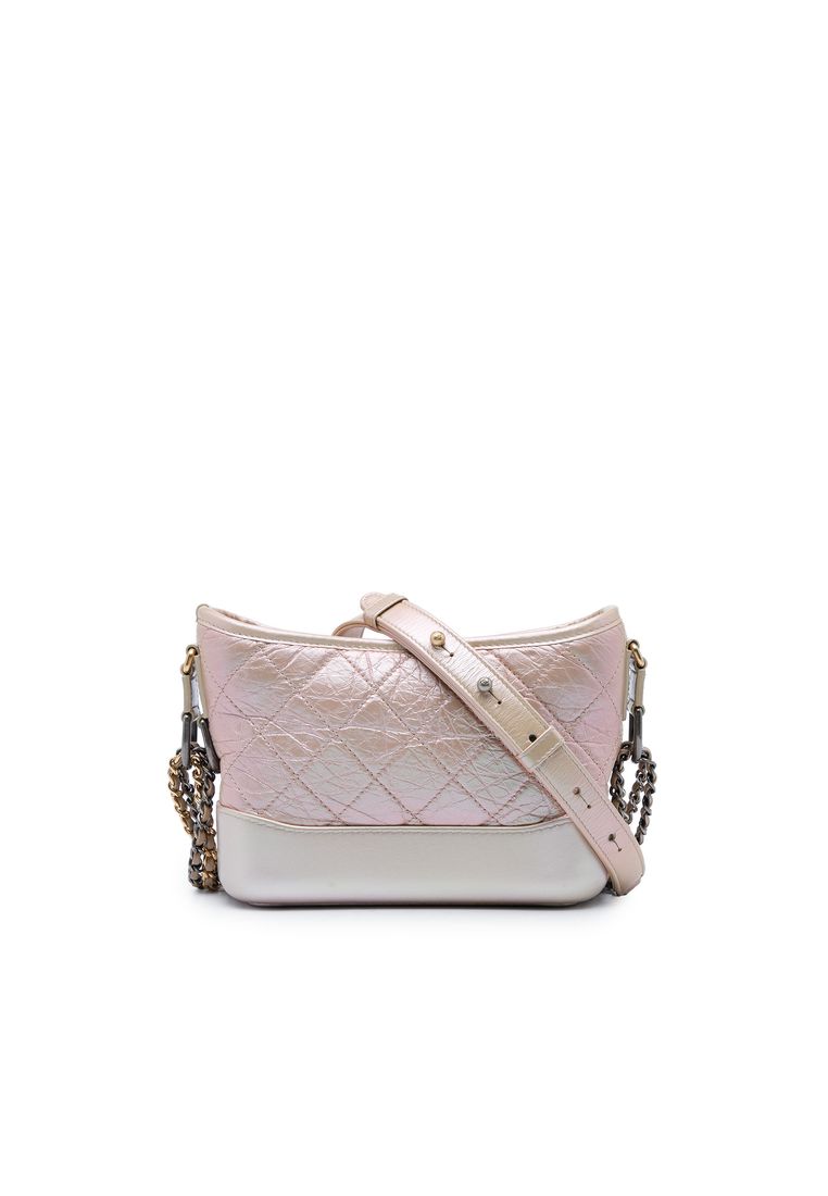 Chanel Pre-Loved Chanel Small Iridescent Quilted Aged Calfskin Gabrielle Hobo