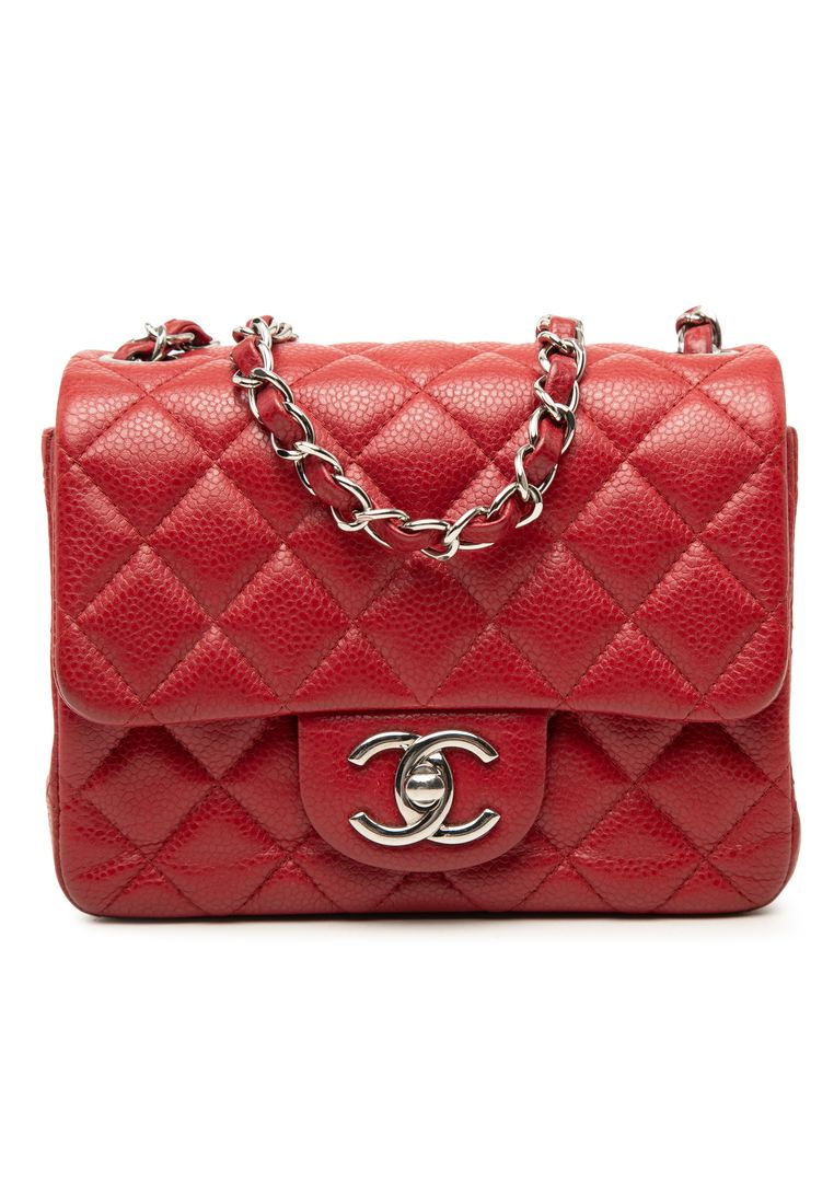 CHANEL Pre-Loved Chanel Mini Square Classic Caviar Single Flap