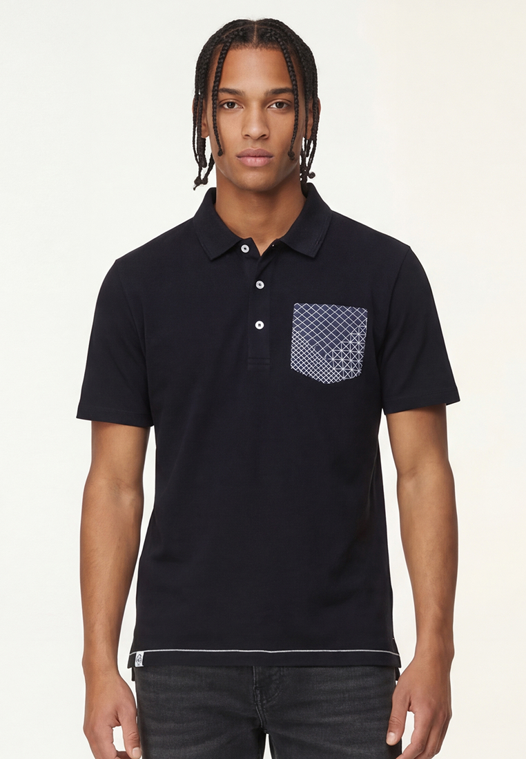 Chevignon Men's Sashiko Pocket Cool Polo Shirt