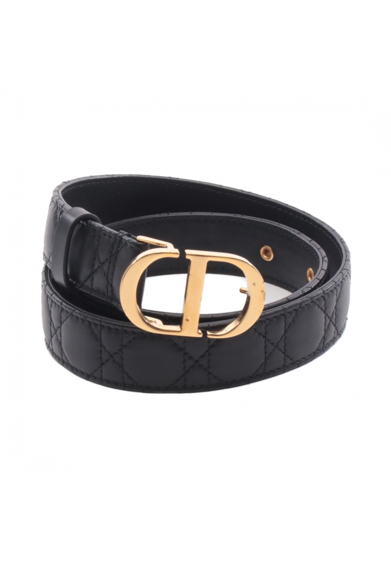 Christian Dior Pre-Loved Christian Dior 30 MONTAIGNE Montaigne belt leather black