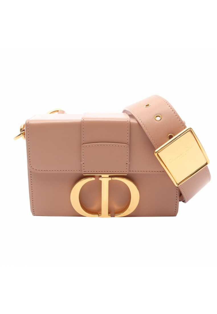 Christian Dior Pre-Loved Christian Dior 30 MONTAIGNE Montaigne box Shoulder bag leather pink beige