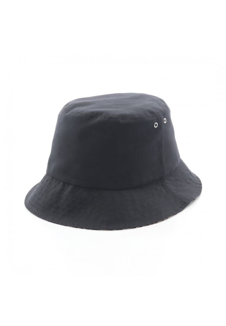 CHRISTIAN DIOR Pre-Loved Christian Dior TEDDY-D TeddyD bob hat oblique bucket hat cotton black