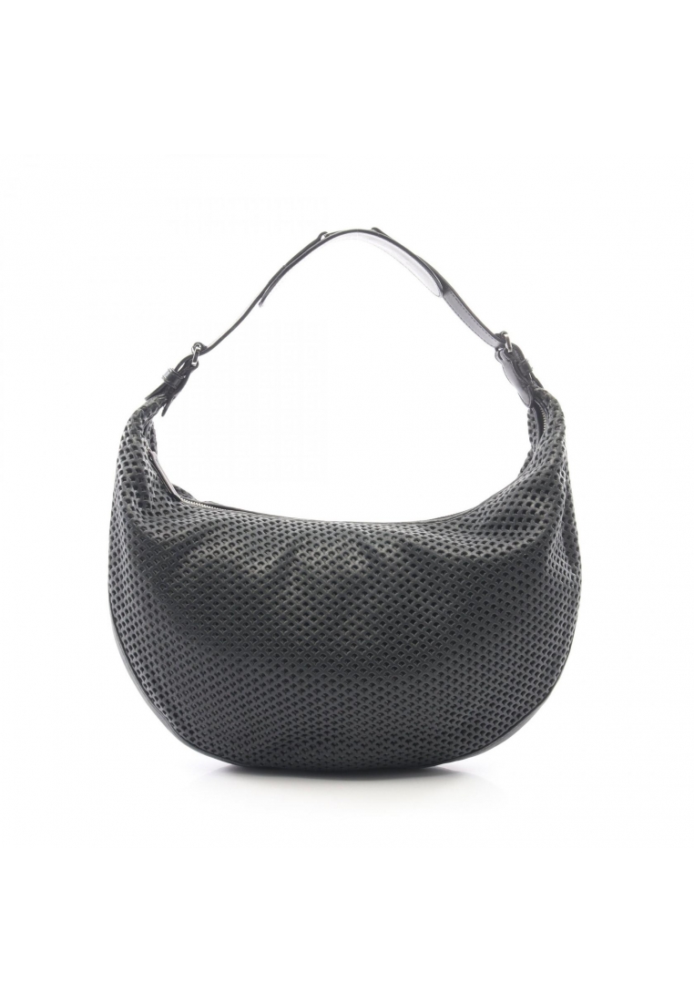 Christian Dior Pre-Loved Christian Dior mesh hobo bag one shoulder bag leather black