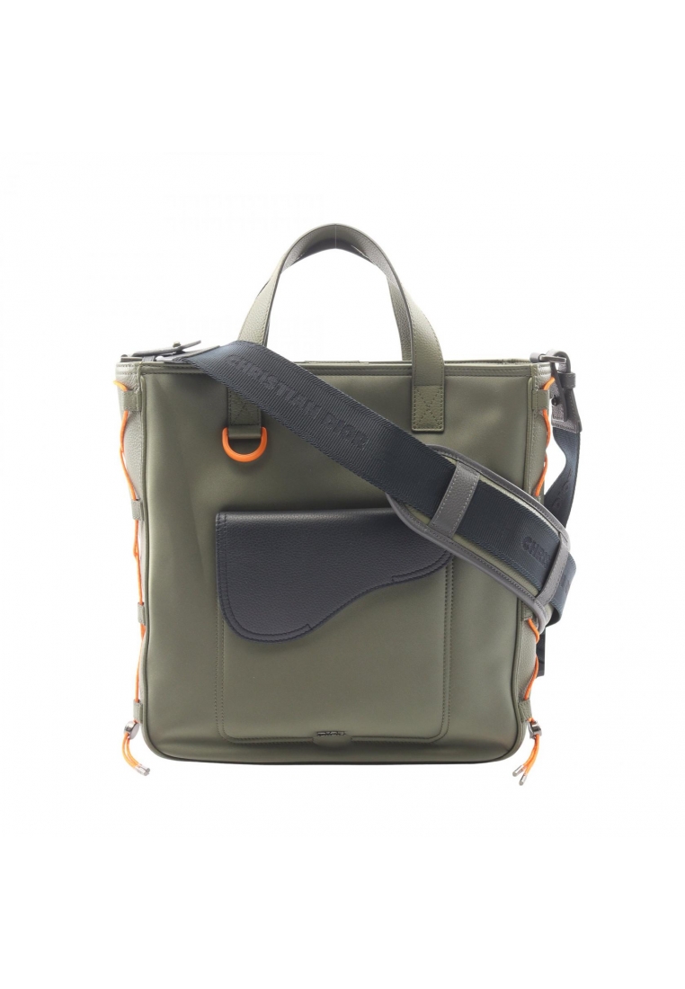 CHRISTIAN DIOR Pre-Loved Christian Dior Christian Dior × sacai SADDLE 2WAY Handbag tote bag Nylon le