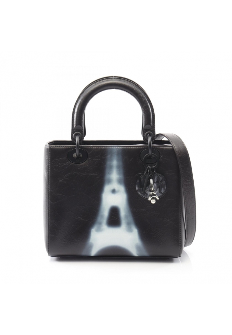 Christian Dior Pre-Loved Christian Dior LADY DIOR lady dior Handbag leather black 2WAY