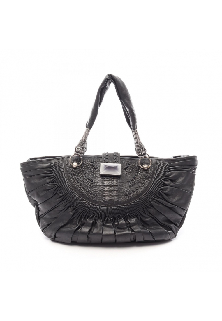 Christian Dior Pre-Loved Christian Dior Plissé Gather Handbag tote bag leather black