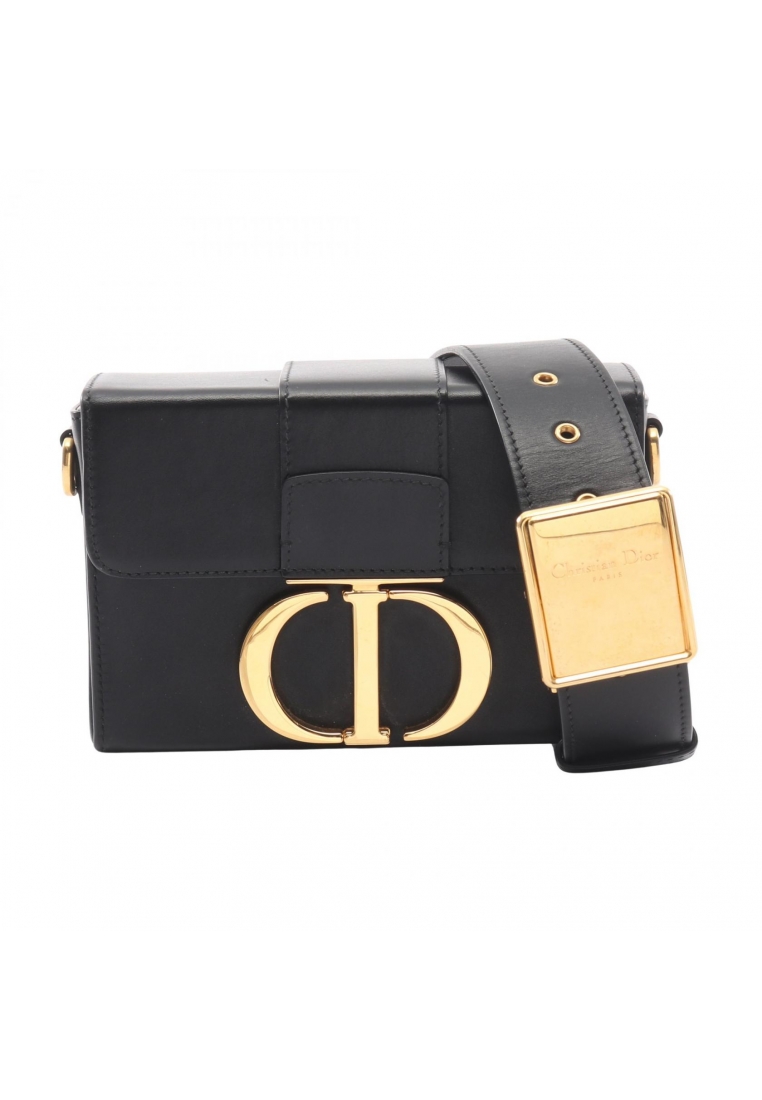 CHRISTIAN DIOR Pre-Loved Christian Dior 30 MONTAIGNE Montaigne box Shoulder bag leather black