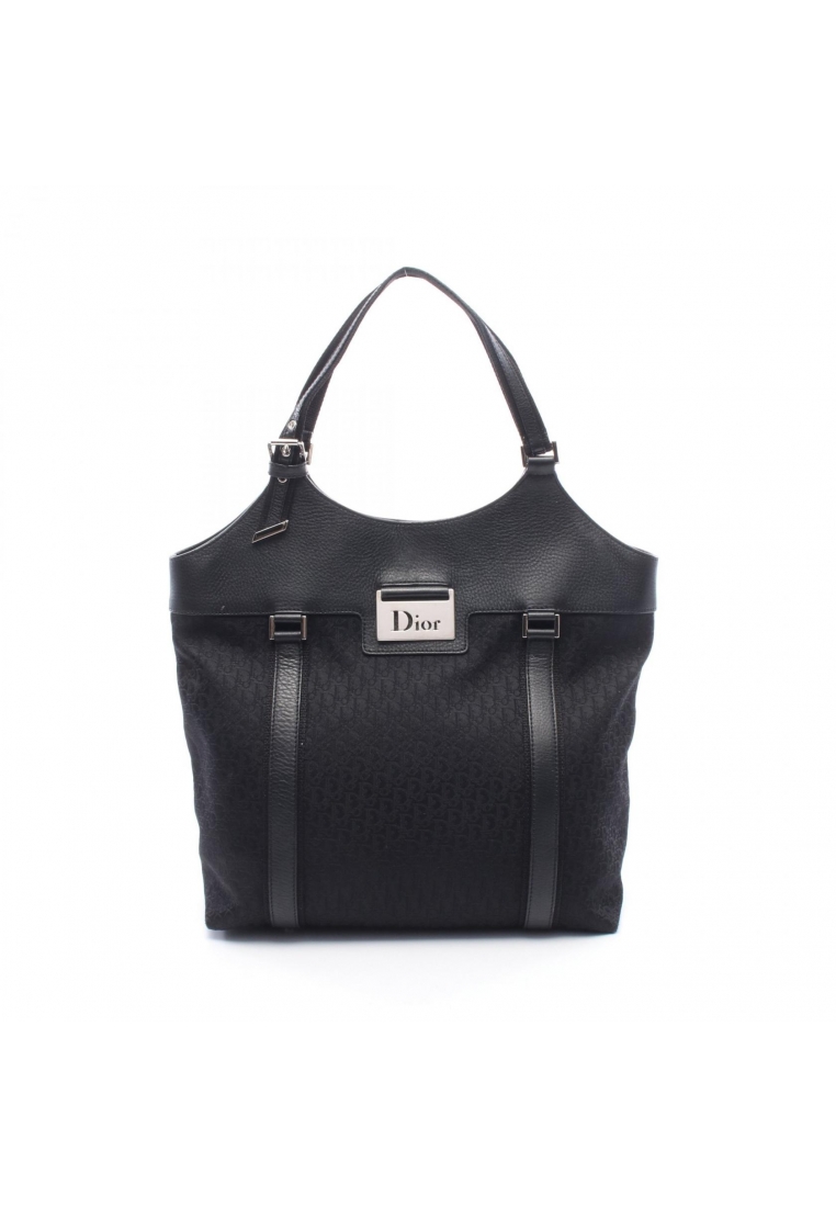 Christian Dior Pre-Loved Christian Dior Trotter street chic Handbag tote bag canvas leather black