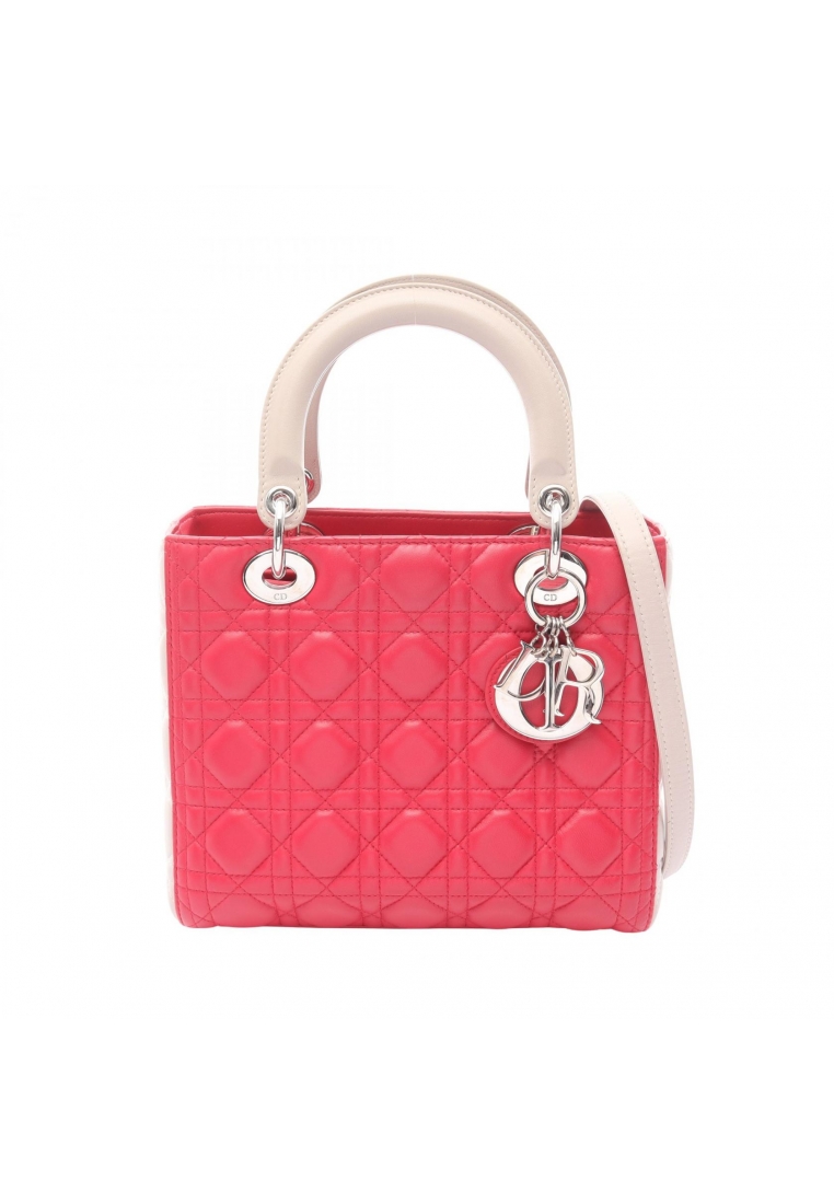 Christian Dior Pre-Loved Christian Dior LADY DIOR lady dior Canage 2WAY Handbag leather Pink purple 