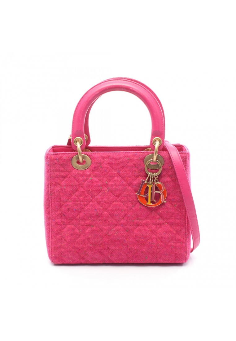 Christian Dior Pre-Loved Christian Dior LADY DIOR lady dior Handbag tweed pink 2WAY