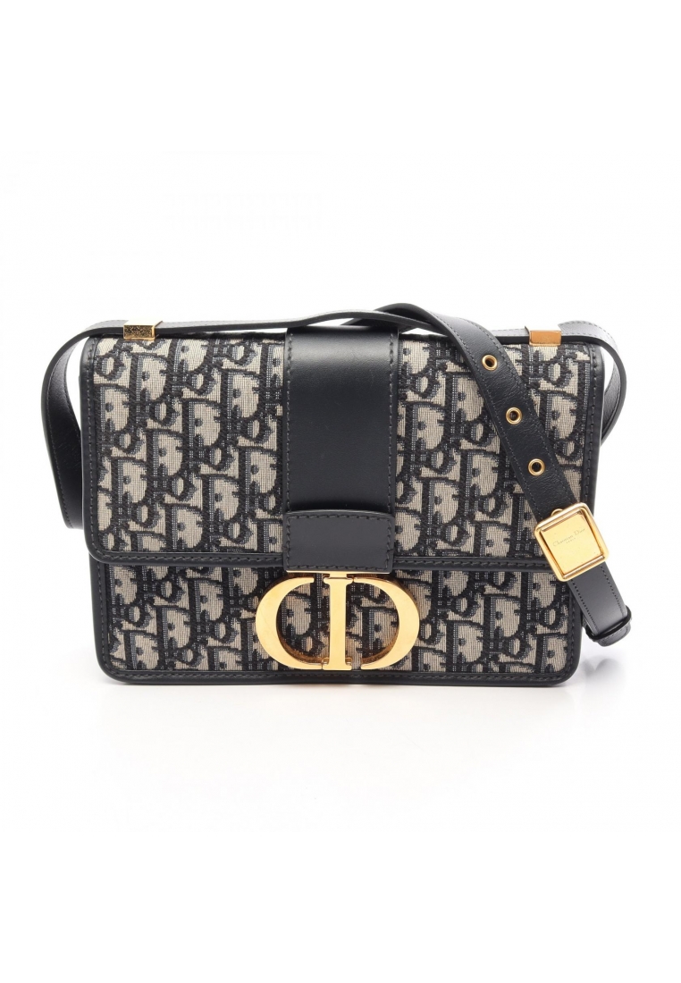 Christian Dior Pre-Loved Christian Dior 30 MONTAIGNE Montaigne oblique Shoulder bag canvas leather b