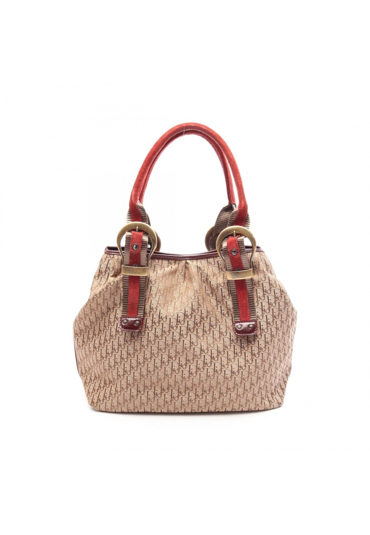 Christian Dior Pre-Loved Christian Dior Trotter Handbag tote bag canvas Patent leather suede beige B