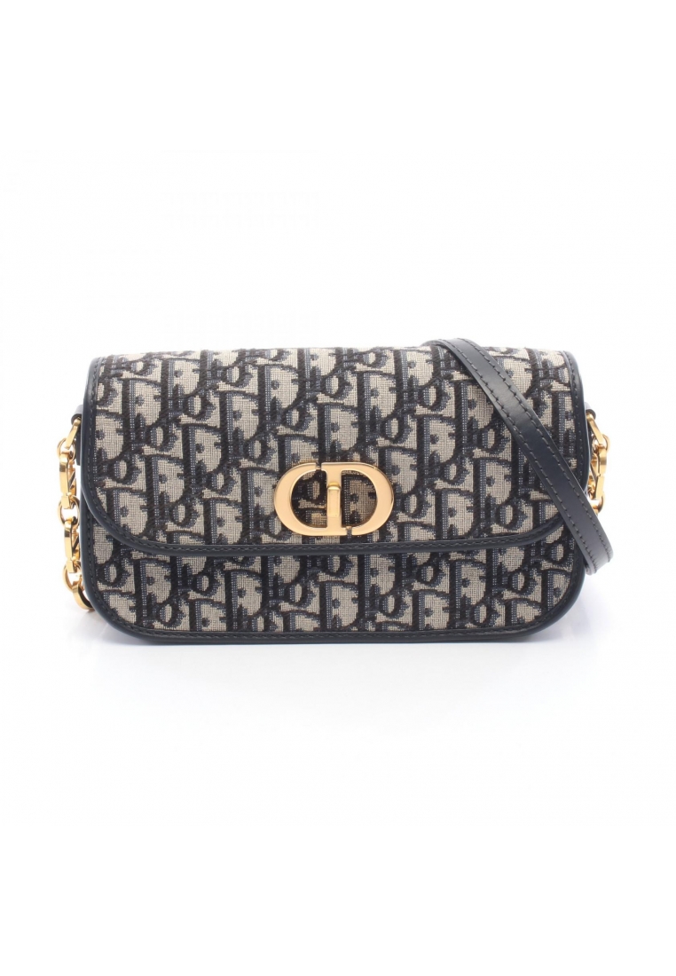 Christian Dior Pre-Loved Christian Dior 30 MONTAIGNE Montaigne oblique chain shoulder bag canvas lea