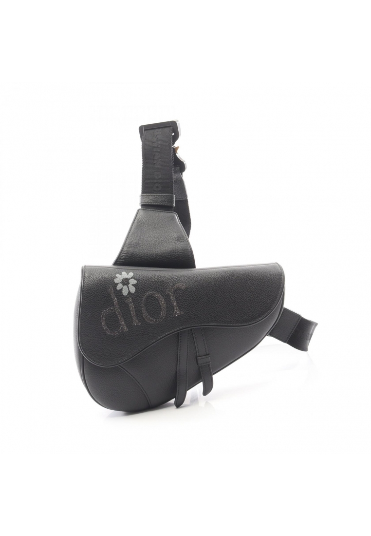 Christian Dior Pre-Loved Christian Dior Christian Dior × ERL saddle bag body bag leather black