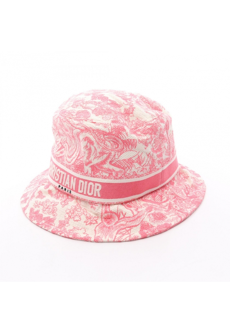 Christian Dior Pre-Loved Christian Dior D-Bobby bob hat Toile De Jouy sauvage embroidery hat cotton 