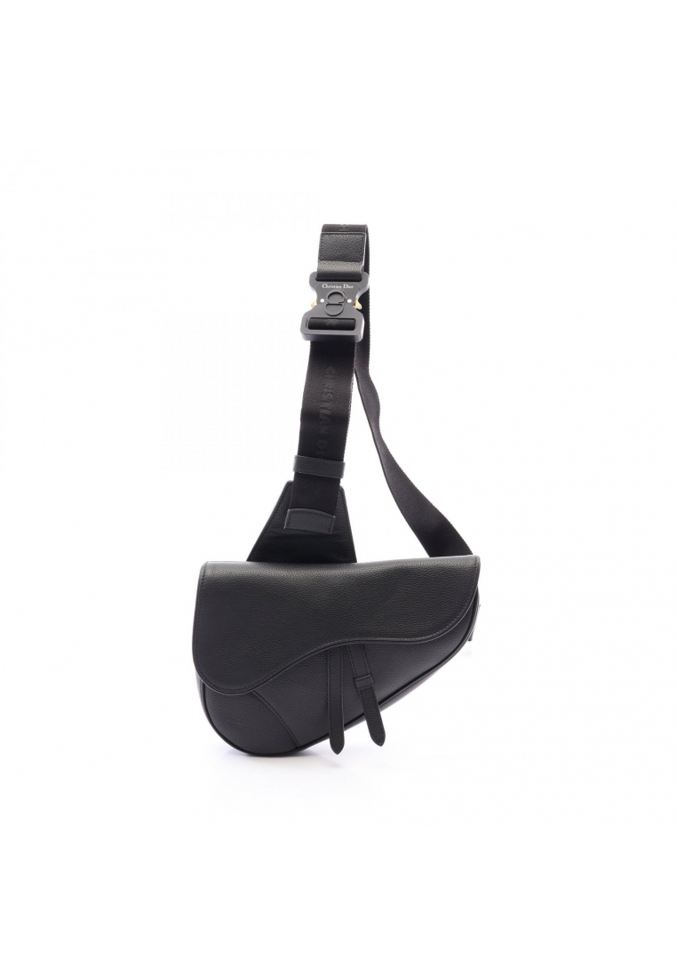 Christian Dior Pre-Loved Christian Dior SADDLE saddle body bag leather black