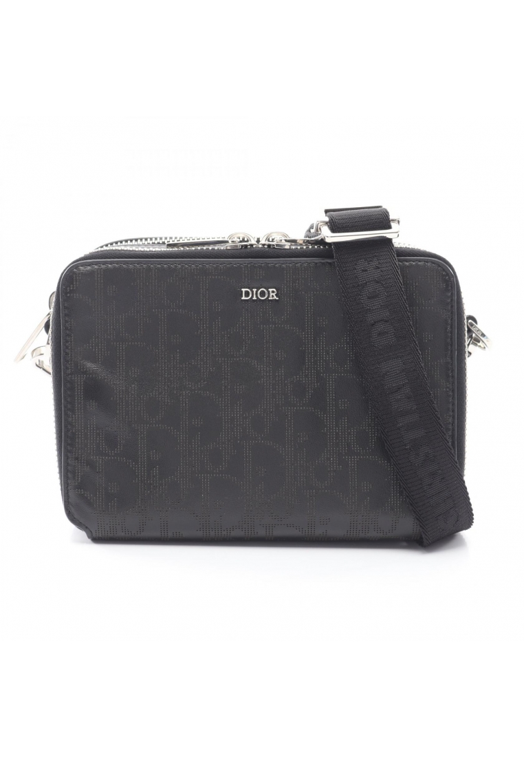 Christian Dior Pre-Loved Christian Dior oblique galaxy Shoulder bag leather black