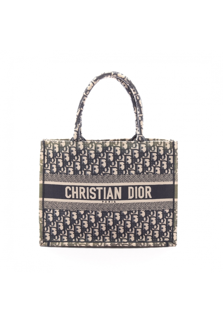 Christian Dior Pre-Loved Christian Dior BOOK TOTE book tote Medium Oblique Embroidery Handbag tote b