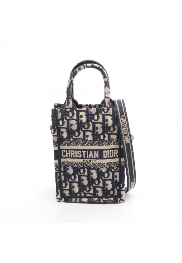 CHRISTIAN DIOR Pre-Loved Christian Dior BOOK TOTE book tote Vertical Bag mini Phone Bag oblique Hand