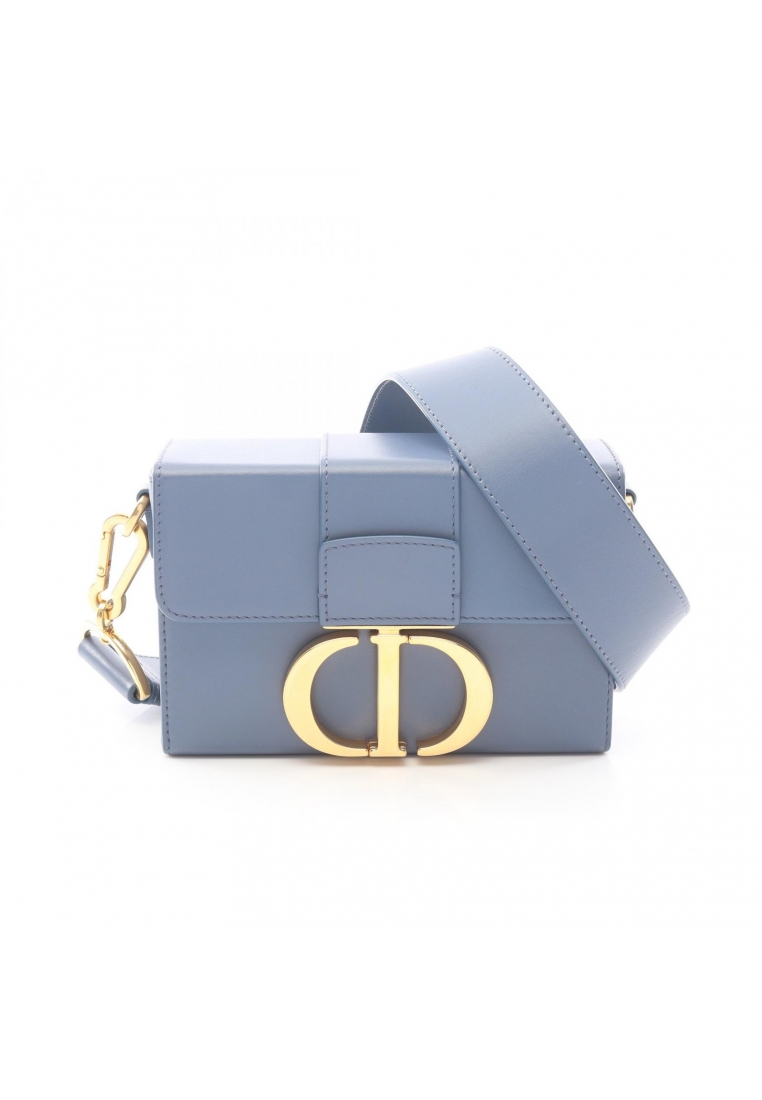 CHRISTIAN DIOR Pre-Loved Christian Dior 30 MONTAIGNE Montaigne Shoulder bag leather Blue gray
