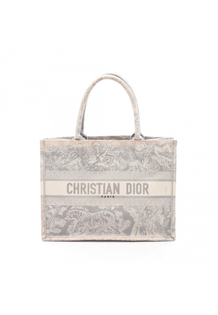 Christian Dior Pre-Loved Christian Dior BOOK TOTE book tote Medium Handbag tote bag canvas gray whit