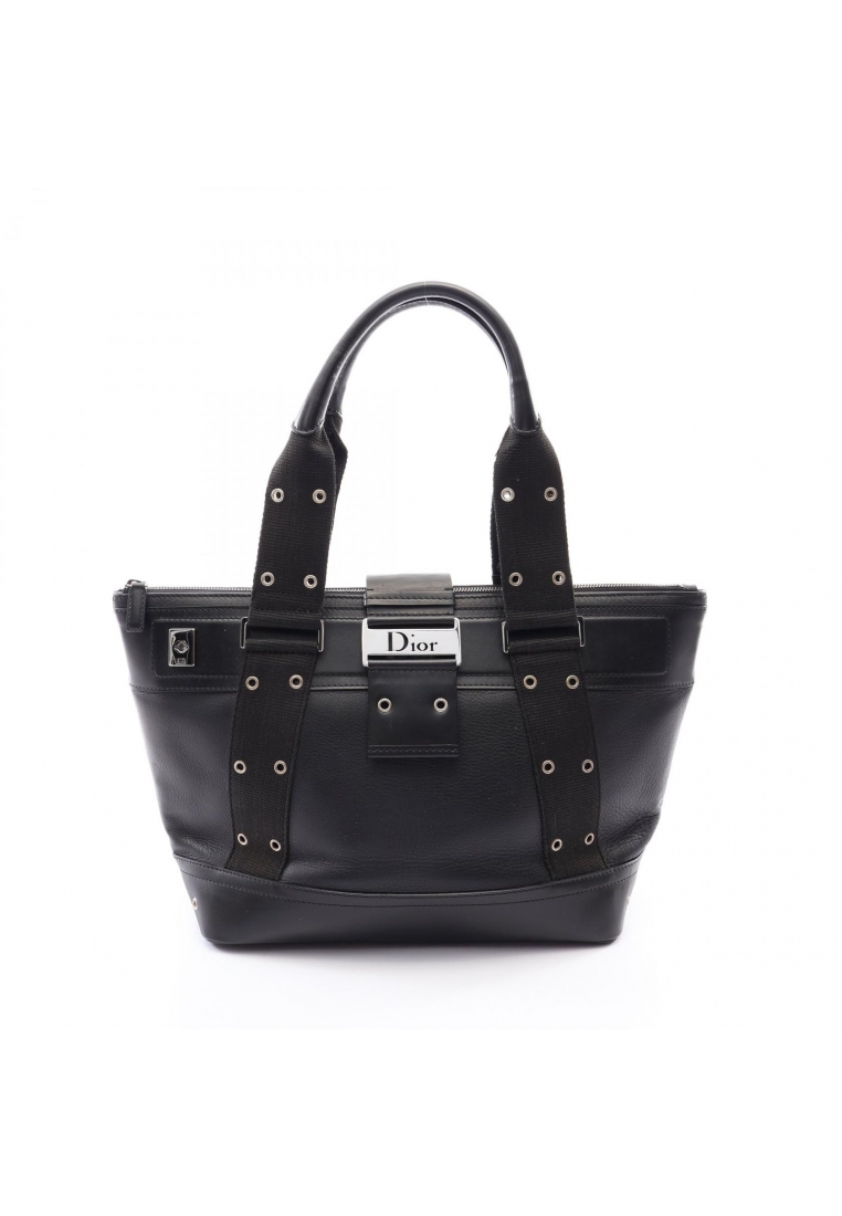 Christian Dior Pre-Loved Christian Dior street chic tote bag Handbag tote bag leather canvas black