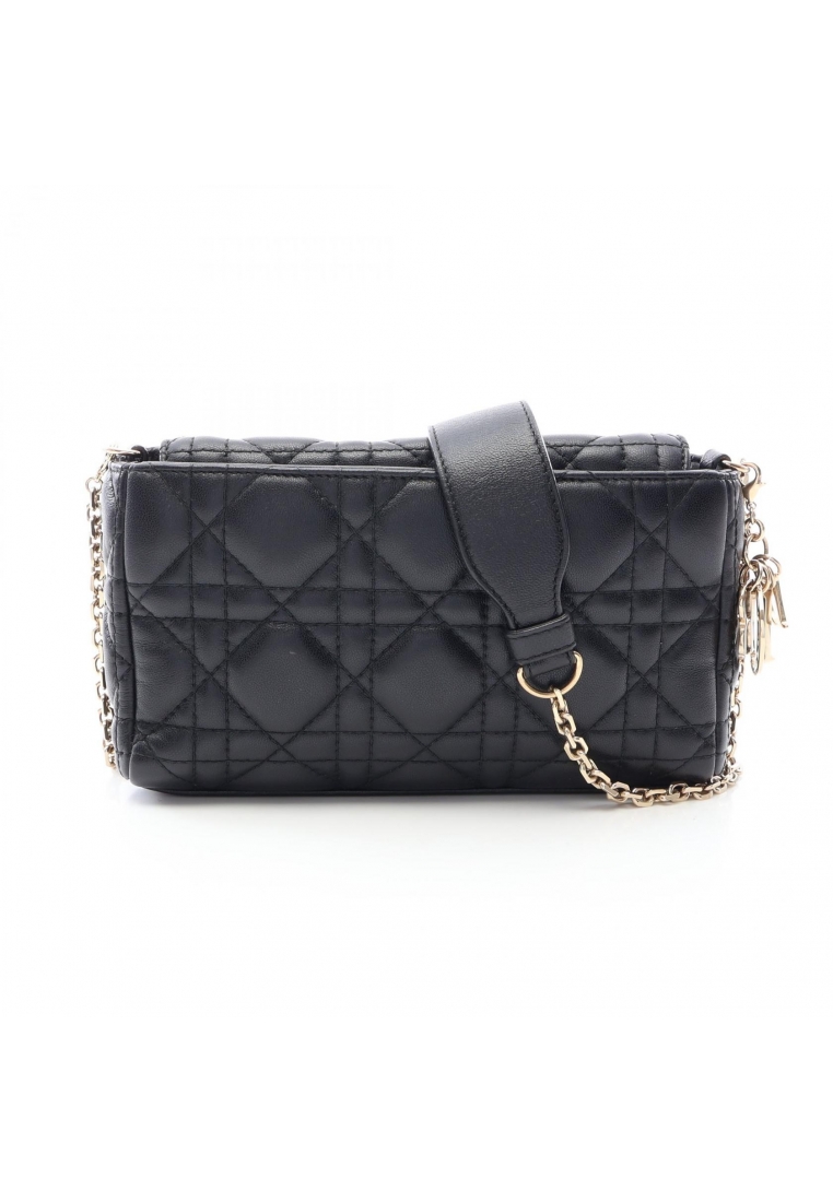 Christian Dior Pre-Loved Christian Dior Canage chain shoulder bag leather black