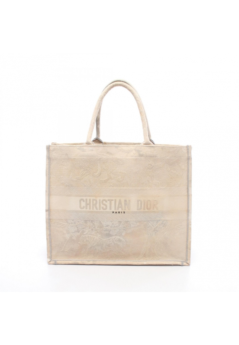 Christian Dior Pre-Loved Christian Dior BOOK TOTE book tote Large Handbag tote bag canvas ivory Ligh