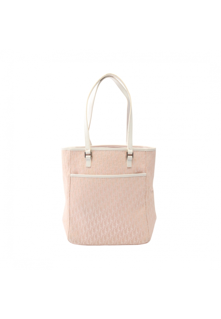 Christian Dior Pre-Loved Christian Dior Trotter Shoulder bag tote bag canvas leather pink white