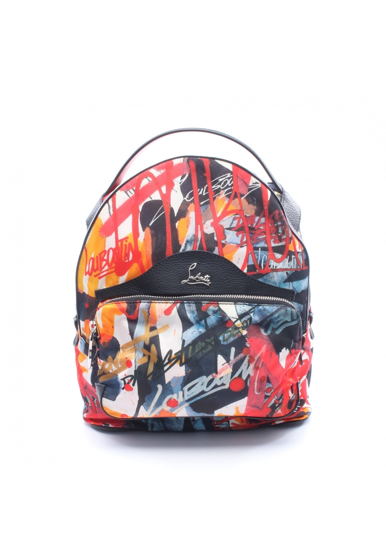 Christian Louboutin Pre-Loved CHRISTIAN LOUBOUTIN BACKLOUBI SMALL Backpack rucksack Nylon leather ru
