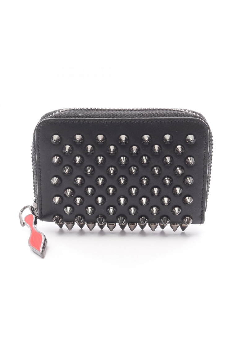 Christian Louboutin Pre-Loved CHRISTIAN LOUBOUTIN PANETTONE Panettone coin purse leather black spike