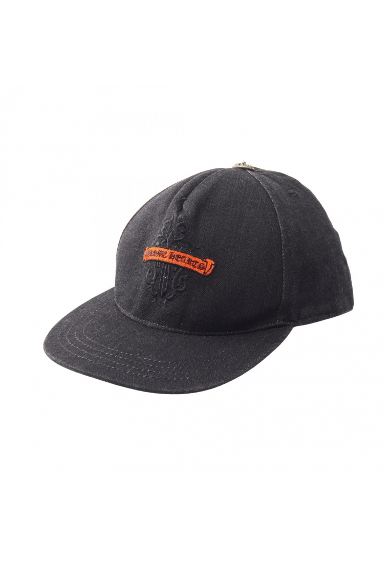 Chrome Hearts Pre-Loved Chrome Hearts Vine Dagger Scroll Logo Tracker Capembroidery cap denim black 