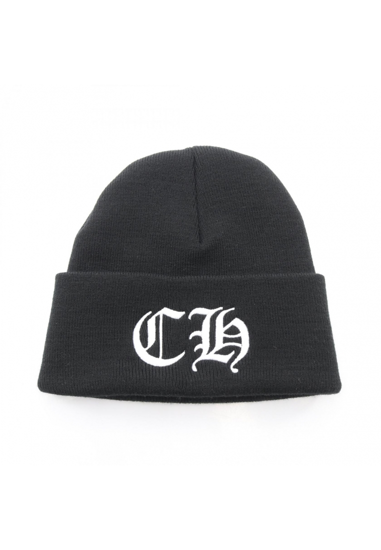 Chrome Hearts Pre-Loved Chrome Hearts CHロゴ embroidery knit hat beanie black