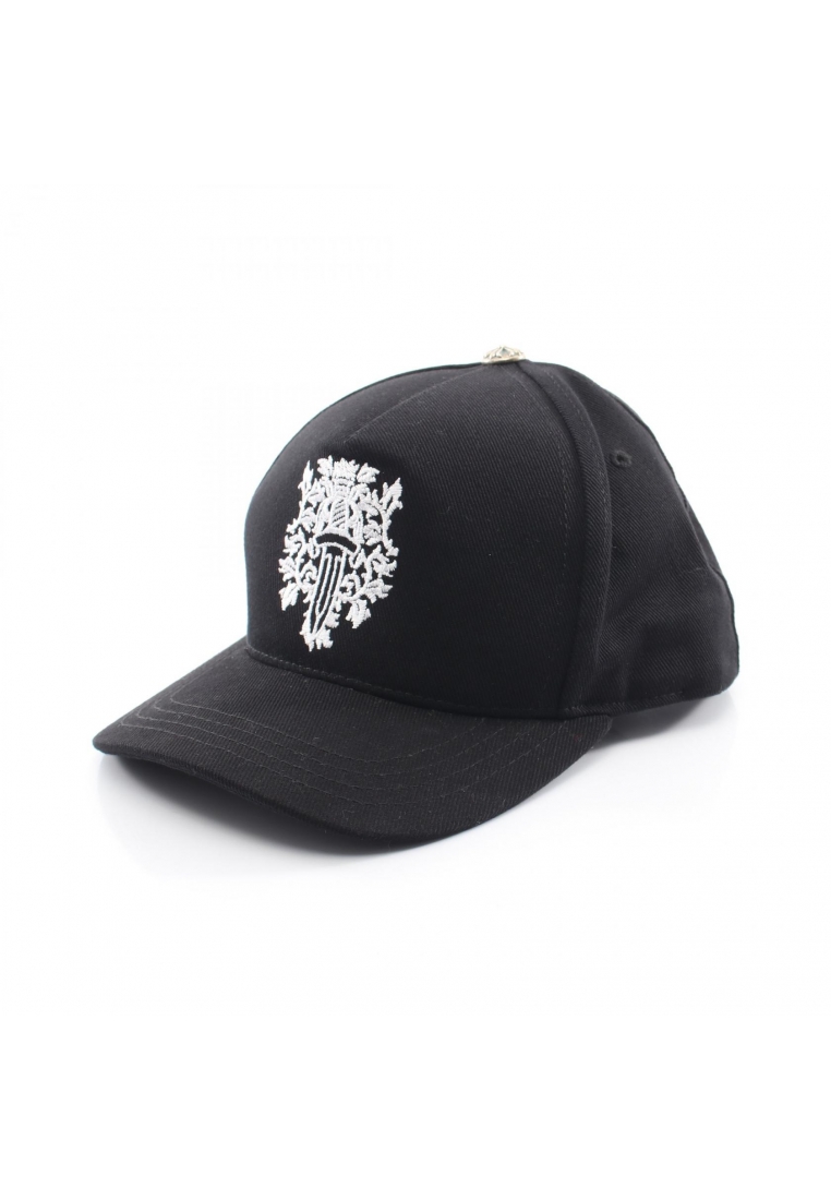 Chrome Hearts Pre-Loved Chrome Hearts SLOUCHY 5 PANEL CAP Dagger embroidery cap cotton black