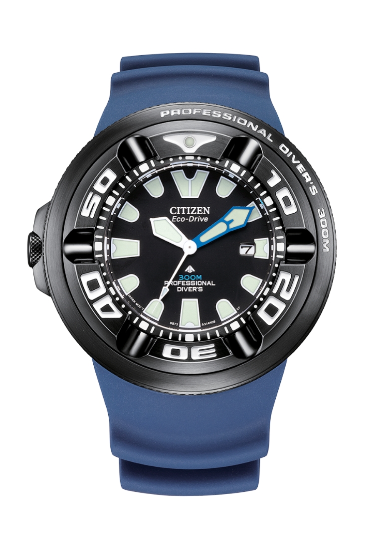 Citizen Citizen Promaster Professional Diver 300m EcoZilla Black Dial Blue Polyurethane Strap Eco-Dr