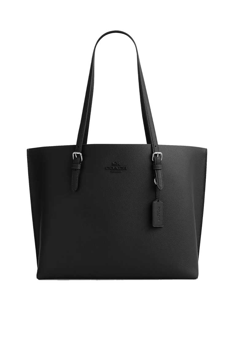 COACH Mollie Tote Bag Silver/Black CV968