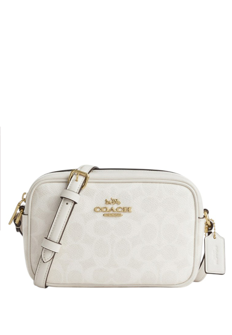 COACH Mini Jamie Camera Bag In Signature Canvas - White/Chalk