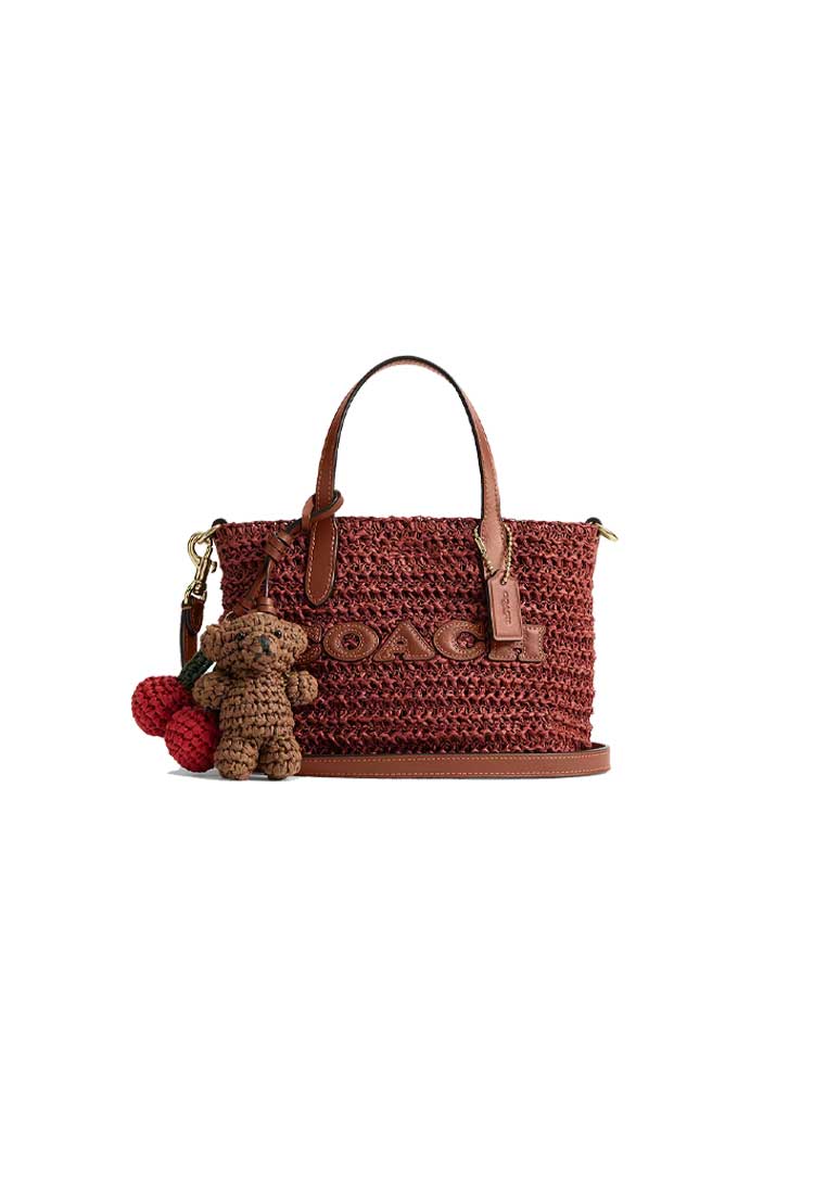 COACH City Mini Tote Bag With Charms Gold/Russet CEU30
