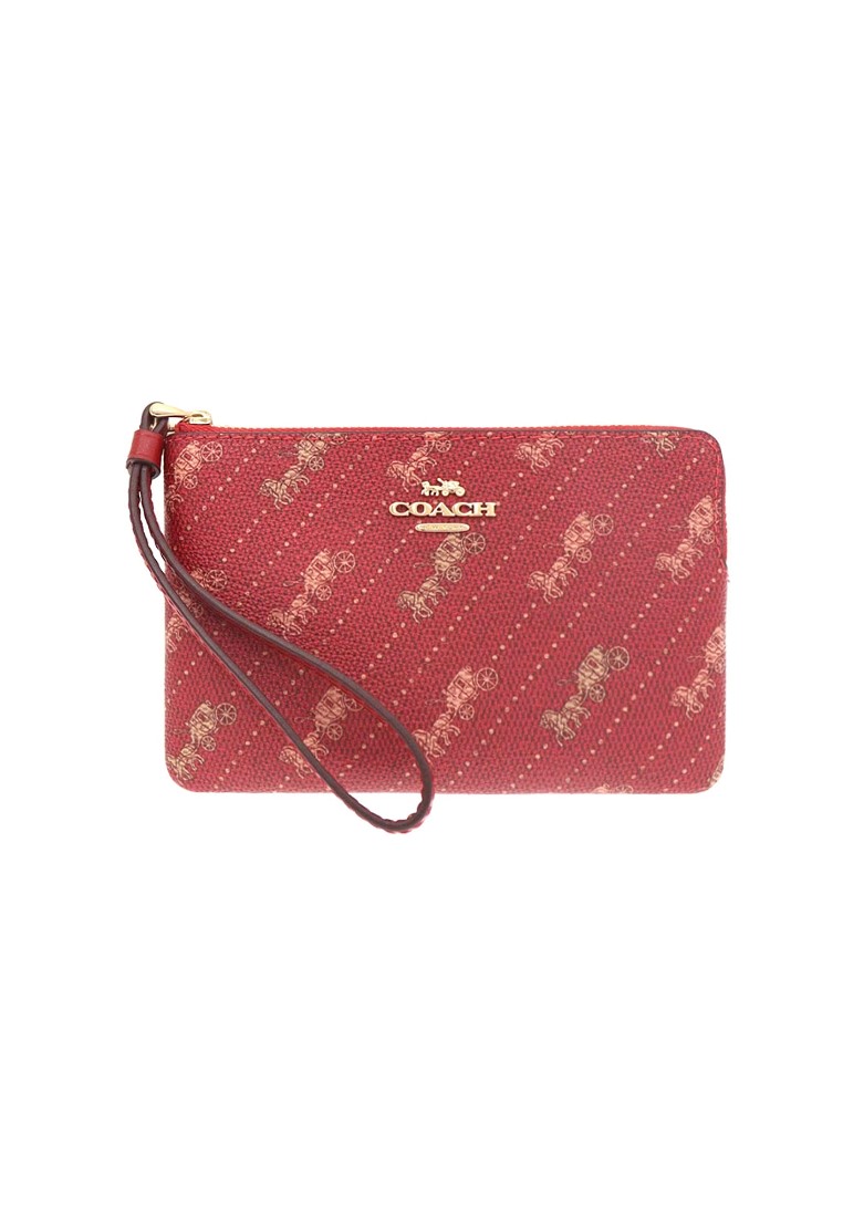 COACH COACH CORNER ZIP WRISTLET (C4466)-IM/1941 Red
