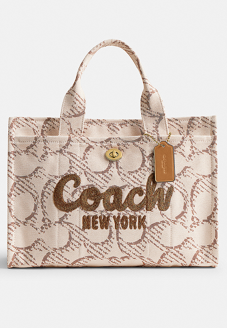 Coach Cargo Tote Bag With Signature Canvas