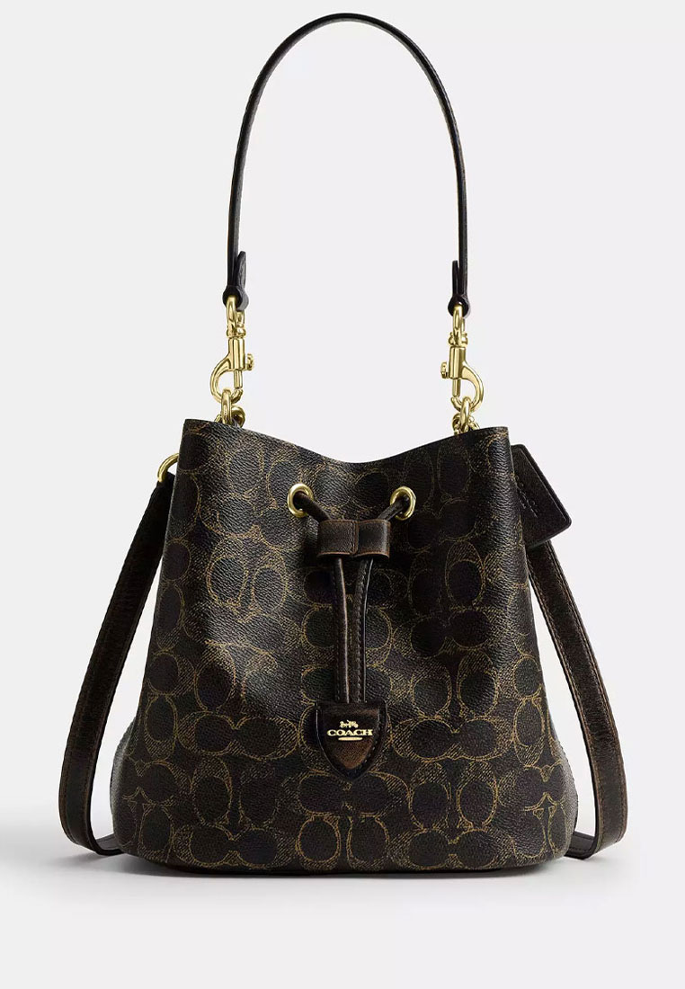 COACH Rowan Bucket Bag In Loved Signature Canvas With Charms