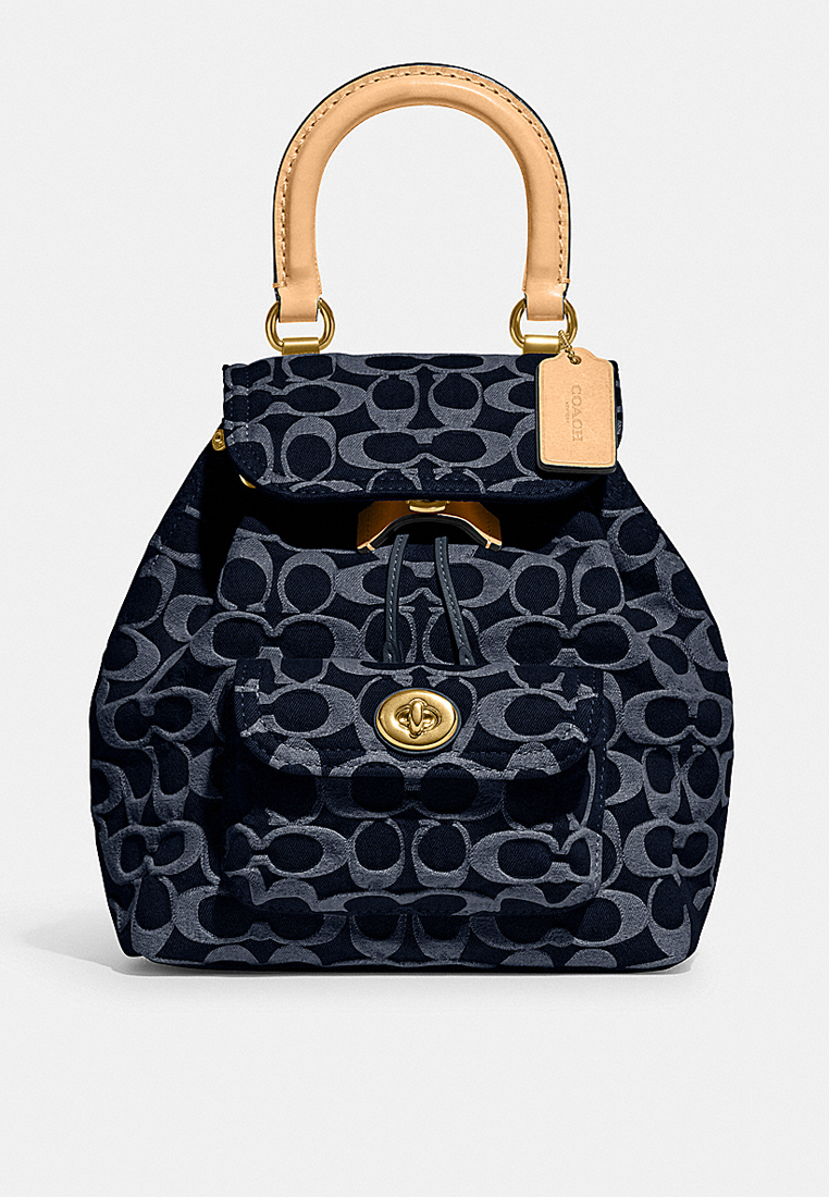 Coach Riya Backpack 21 In Signature Denim