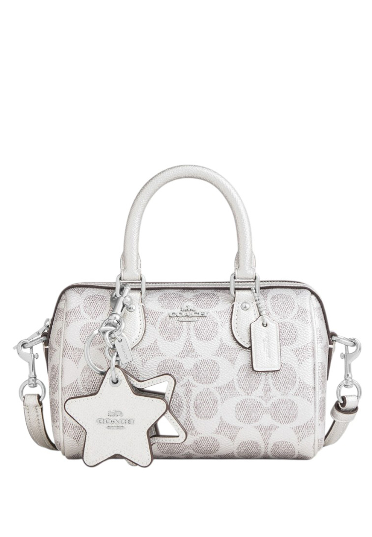 COACH Boxed Mini Rowan Crossbody Bag And Mirror Bag Charm - Silver