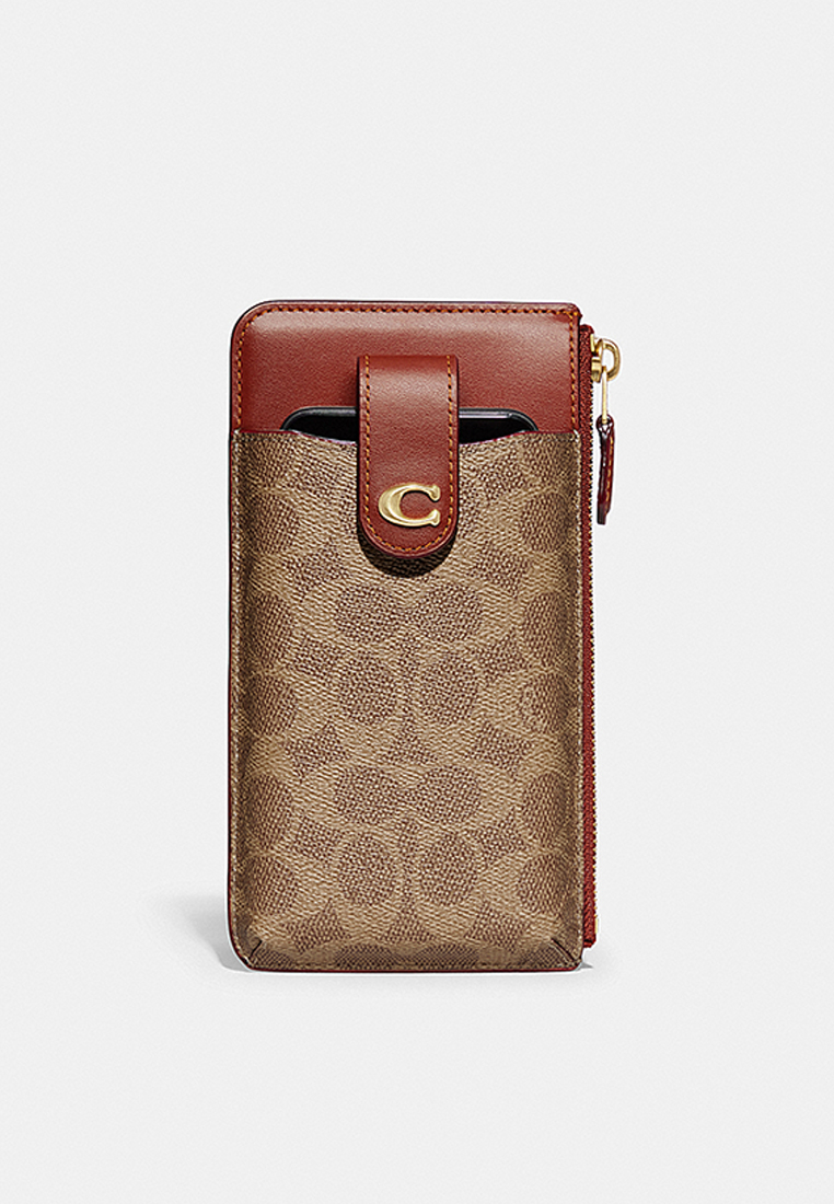 Coach Essential Phone Wallet In Signature Canvas